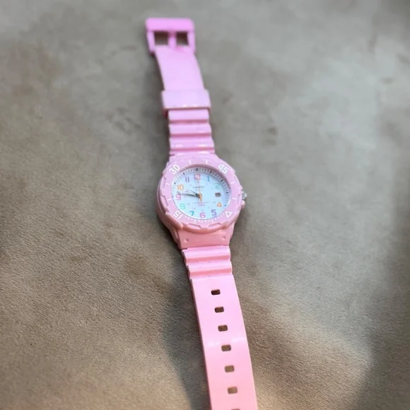 Women's Pink Casio Watch with Multicolor Dial - Picture 3 of 4